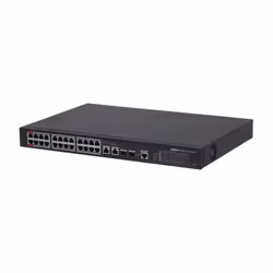Dahua Technology PoE DH-PFS4226-24ET-360-V3 commutateur réseau Géré L2 Gigabit Ethernet (10/100/1000) Connexion Ethernet, supportant l'alimentation via ce port (PoE) Noir