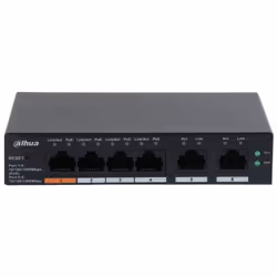 Dahua Technology DH-CS4006-4GT-60 commutateur réseau Géré L2 Gigabit Ethernet (10/100/1000) Connexion Ethernet, supportant l'alimentation via ce port (PoE) Noir
