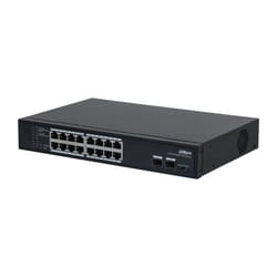 Dahua Technology PoE PFS3218-16GT-135 commutateur réseau Non-géré L2 Gigabit Ethernet (10/100/1000) Connexion Ethernet, supportant l'alimentation via ce port (PoE) Noir