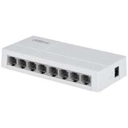 Dahua Technology PoE DH-SF1008L Non-géré Fast Ethernet (10/100) Connexion Ethernet, supportant l'alimentation via ce port (PoE) Bureau Gris clair