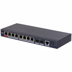 Dahua Technology PoE SG4010P-2F, Géré, L2, Gigabit Ethernet (10/100/1000), Full duplex, Connexion Ethernet, supportant l'alim ...