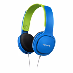 Philips Casque pour enfants SHK2000BL/00, Avec fil, 12 - 22000 Hz, Musique, 100,2 g, Écouteurs, Bleu, Vert