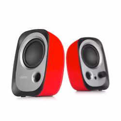 Edifier R12U, 2.0 canaux, Avec fil, 4 W, 30 - 20000 Hz, Noir, Argent, Rouge