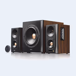 Edifier S360DB set d'enceintes 150 W PC Noir, Bois 2.1 canaux Bluetooth - Vue supplémentaire 4