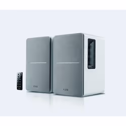 Edifier R1280DB, 2.0 canaux, Avec fil &amp;sans fil, 42 W, 55 - 20000 Hz, Argent, Blanc