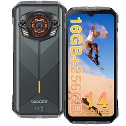 Téléphone Portable Incassable DOOGEE SPUNK 6.58 FHD+ 10800mAh-33W Android 14 Téléphone 16Go+256Go50+16MP Dual SIM-4G-NFC - Vert
