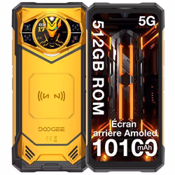 DOOGEE S200X Smartphone robuste 5G DDR5 Caméra AI 100MP 672FHD+ 120Hz 32+512Go Batterie 10100mAh/33W Android 14 NFC/WiFi6
