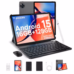 Tablette tactile 11 pouce DOOGEE U11 Avec clavier 4+5 Go étendue + 128 Go Batterie 8580mAh Android 15 Widevine L1WiFi6 PC - N ...