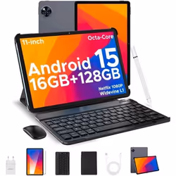 Tablette tactile 11 pouce DOOGEE U11 Avec clavier 4+5 Go étendue + 128 Go Batterie 8580mAh Android 15 Widevine L1WiFi6 PC - G ...