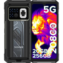 Telephone Portable Incassable 5G DOOGEE FIRE 6 MAX 6.72 Imagerie thermique Smartphone Android 14 20+256GoBatterie 20800mAh