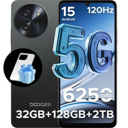 DOOGEE Note 59 Smartphone 5G pas cher Android 1532GB+128GB/TF 2TB 6250mAh 6.75 HD 120 Hz Telephone Portable NFC/Face ID - Noir