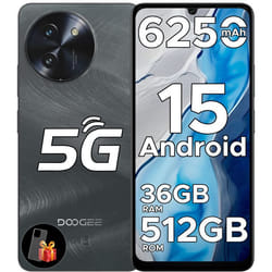 DOOGEE Note 59 Pro + Telephone Portable 5G Android 1536Go+512GoÉcran 6.75 120HzSmartphones UNISOC T8200 Caméra 50MP/NFC - Noir