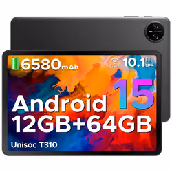 DOOGEE Tab A9 Tablette Tactile 10 pouces Android 15 12 Go RAM + 64 Go ROM (TF 2TB) 6580mAh /Face ID/5G WiFi Tablette - Noir
