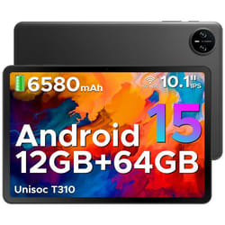 DOOGEE Tab A9 Tablette Tactile 10 pouces Android 15 12 Go RAM + 64 Go ROM (TF 2TB) 6580mAh /Face ID/5G WiFi Tablette - Noir