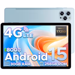 DOOGEE TAB G6 Tablette Tactile 11 Android 15 30 Go+256 Go Batterie 8000 mAh Caméra 13 MPFace ID WIFI/Dual SIM Tablet - Bleu