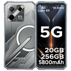 DOOGEE Blade GT Play Telephone Portable 5G Smartphone Incassable avec Effet de Lumière LED672”FHD+ 120Hz Dimensity D7050 - Argent