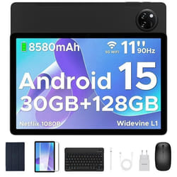 DOOGEE TAB A9 PRO+ Tablette tactile Avec clavier et stylet 11 pouces Android 1530 Go+ 128 Go8580mAh13 MP/WIFI/Face ID - Noir