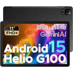 Tablette tactile 11 pouces DOOGEE TAB E3 Android 15 32Go + 256Go ROM Helio G100 Dual SIM 4G WIFIbatterie 8800mAh 13MP - Noir