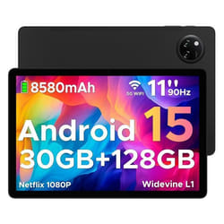 DOOGEE TAB A9 PRO+ Tablette 11 pouces Android 15 30 Go+ 128 Go Batterie 8580 mAh Caméra 13 MPWIFIDéverrouillage Facial - Noir
