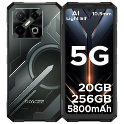DOOGEE Blade GT Play Telephone Portable 5G Smartphone Incassable avec Effet de Lumière LED672”FHD+ 120Hz Dimensity D7050  - Noir