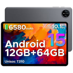 DOOGEE Tab A9 Tablette Tactile 10 pouces Android 15 12 Go RAM + 64 Go ROM (TF 2TB) 6580mAh /Face ID/5G WiFi Tablette - Gris