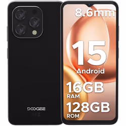 DOOGEE N55 smartphone Android 15 6.56 pouce HD+ 90Hz IPS téléphone portable 9Go + 128Go batterie 5150 mAh 13MP caméra - Noir