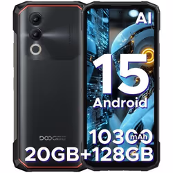 DOOGEE BLADE 20 Smartphone Android 15 20Go+128Go –Batterie 10300 mAh 18 W – Écran 66 HD IPS + 90 Hz Portable Incassable Noir
