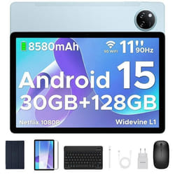 DOOGEE TAB A9 PRO+ Tablette tactile Avec clavier et stylet 11 pouces Android 1530 Go+ 128 Go8580mAh13 MP/WIFI/Face ID - Bleu