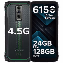 DOOGEE Blade10 Energy 4.5G Smartphone Incassable Android 15 24Go+128Go Telephone Portable Incassable 10.7mm 6.56 HD 90Hz - Ve ...