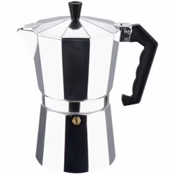 Cafetière San Ignacio, 6 services, type italien. Design traditionnel, fabriqué en aluminium. Il est doté d'un anneau en silic ...