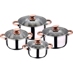 San Ignacio - Batterie 8pc inox adapté à l'induction Collection Altea - Chromé