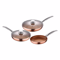 Ensemble de poêles - San Ignacio - Optimum Copper - Acier inoxydable - Aluminium forgé - Anti-adhésif