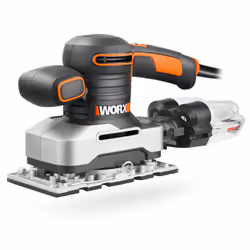 WORX WX642.1, Ponceuse à feuille abrasive, Noir, Orange, Argent, 6000 tr/min, 12000 tr/min, 1,6 mm, Secteur