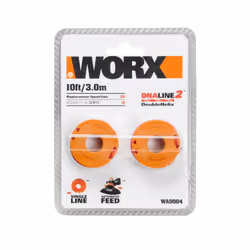 Bobine de ligne de tondeuse Worx WA0004.1; 1,65 mm/3 m; 2 unités
