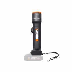 WORX WX027.9, Lampe-torche universelle, Noir, Orange, Boutons, LED, Mode SOS, Blanc