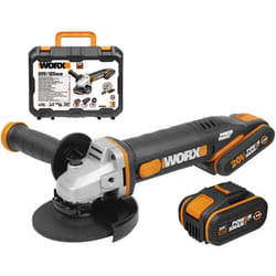 Meuleuse d'angle sans fil 20V - 2.0AH/4.0AH - WX803 - &8960, 125 mm (livrée avec 2 batteries et chargeur, 8600 rpm, poig - Worx