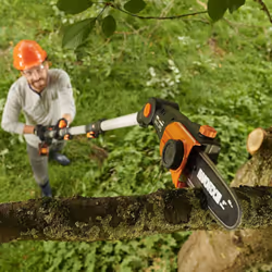 WORX WG349E.9 tronçonneuse Noir, Orange - Vue supplémentaire 7