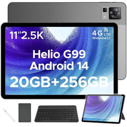 Tablette Tactile DOOGEE T35 - 11 pouces Écran 25K 20 Go+256 Go - Android 14 - 4G WIFI Dual SIM Tab avec clavier et stylet - Gris