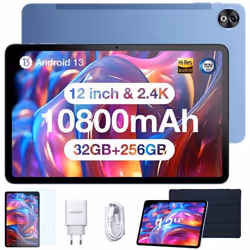 Tablette tactile DOOGEE T20Ultra 12 pouces IPS 2.4K Hi-Res Battery 10800mAh/7.6mm ultra-thin32(12+20Go)+256GoAndroid 13-Bleu