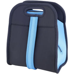 Sac de transport alimentaire 22.5X14X27CM néoprène marche bleu/gris - Bleu