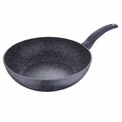 Bergner BG-8521-MBG, Rond, Wok/Poêle à frire, Noir, Marble+, Aluminium, Vitrocéramique, Gaz, Halogène, Induction