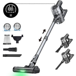 Proscenic - P13, Aspirateur Balai sans Fil Puissant 35KPA/400W,Autonomie 45 min,1.2L Grand capacité, Multifonctions 6 en 1, Anti-enchevêtrement,Ecran