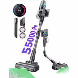 Proscenic P16, Aspirateur balai sans fil 550W/55KPA, 55 min longue d'autonomie, Tube pliable, Brosse anti-enchevêtrement, Gra ...
