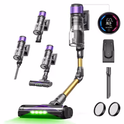 Ultenic U20, Aspirateur Balai sans Fil Hyper-Puissant 60KPA, 600W, Technologie GreenEye™, Autonomie de 60 mins, 1.5L, Tube Pl ...