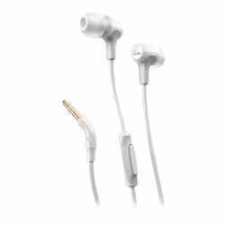 JBL E15, Avec fil, 20 - 20000 Hz, Appels/Musique, 13,6 g, Casque, Blanc