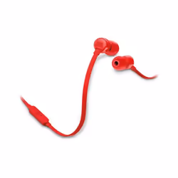 JBL TUNE 160, Avec fil, 20 - 20000 Hz, Casque, Rouge