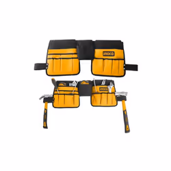 Ingco HTBP02031, Ceinture d'outils, Orange, Polyester, 14 pochettes, 600 D, 92 cm