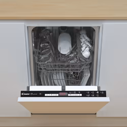 Candy Brava CDIH 2D949, Entièrement intégré, Compact (45 cm), Blanc, Noir, Pliable, Double