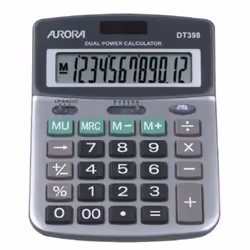 Aurora DT398, Bureau, Calculatrice financière, 12 chiffres, 1 lignes, Gris