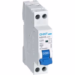 Disjoncteur magnétothermique compact Chint 1P+N 1 module 25A 6kA - 190260Disjoncteur magnétothermique compact, idéal pour la  ...